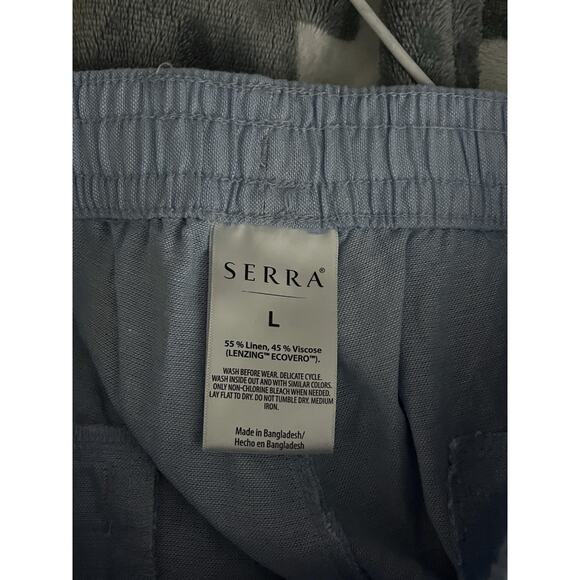 Serra Linen Viscose Lenzing Ecovero Elastic Drawstring Waist Joggers Women’s L - Picture 3 of 3